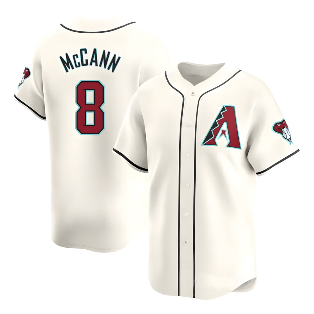 Arizona Diamondbacks #8 James McCann Player Cream Limited Home Game Stitched Baseball Jersey