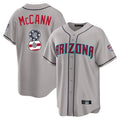 Arizona Diamondbacks #8 James McCann Player Gray USA 250 Fourth of July Home Game Stitched Baseball Jersey