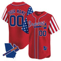 Atlanta Braves 2024 Independence Day Vapor Premier Limited Custom Jersey V2 – Red Baseball Jersey