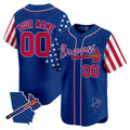 Atlanta Braves 2024 Independence Day Vapor Premier Limited Custom Jersey V2 – Royal Baseball Jersey