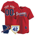 Atlanta Braves 2024 Robinson & Georgia Patch Vapor Premier Limited Custom Jersey – Red Baseball Jersey