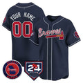 Atlanta Braves 2024 Spring Training Patch Vapor Premier Limited Custom Jersey – Navy Baseball Jersey