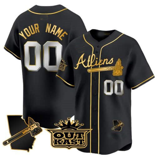 Atlanta Braves Atliens Vapor Premier Limited Custom Jersey V2 – Black Baseball Jersey
