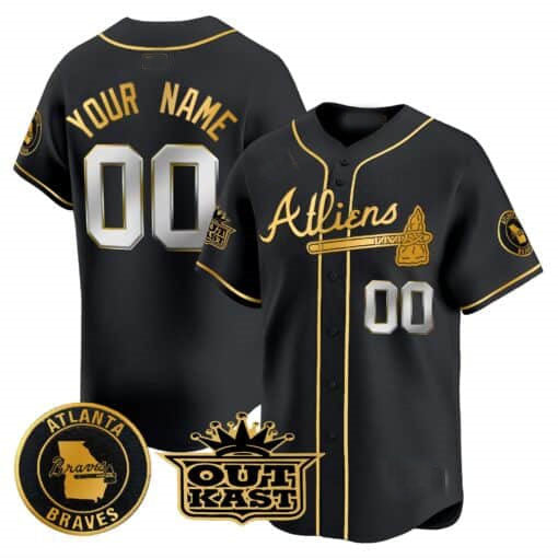 Atlanta Braves Atliens Vapor Premier Limited Custom Jersey – Black Baseball Jersey