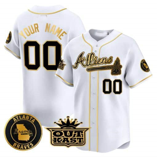 Atlanta Braves Atliens Vapor Premier Limited Custom Jersey – White Baseball Jersey