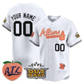 Atlanta Braves Atliens & Peach Vapor Premier Limited Custom Jersey –White Baseball Jersey