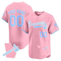 Atlanta Braves Bubblegum Pink Vapor Premier Limited Custom Jersey – All Stitched-Pink Baseball Jersey