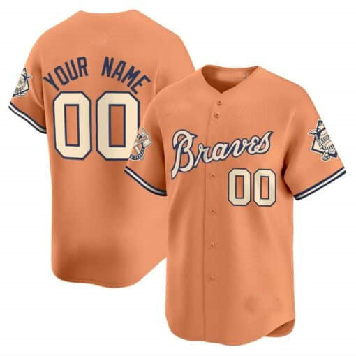 Atlanta Braves Peaches n' Cream Vapor Premier Limited Custom Jersey – All Stitched-Peache Baseball Jersey