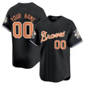 Atlanta Braves Peaches n' Cream Vapor Premier Limited Custom Jersey – Black Baseball Jersey