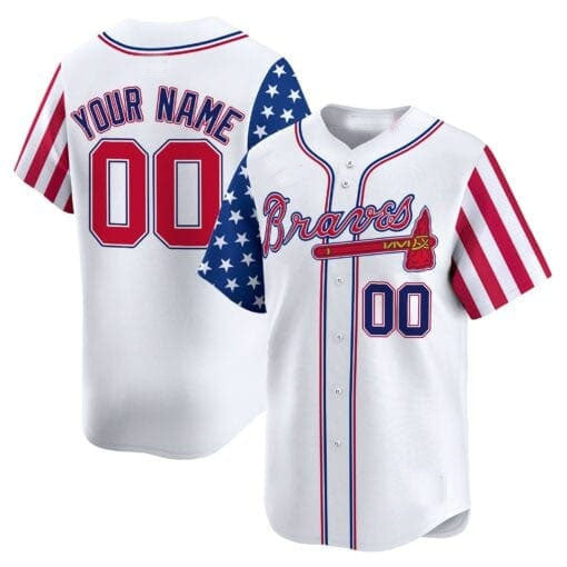 Atlanta Braves White 2024 Independence Day Vapor Premier Limited Custom Jersey – All Stitched Baseball Jersey