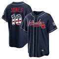 Atlanta Braves #10 Chipper Jones Player Navy USA 250 Fourth Of July Limited Home Game Stitched Baseball Jersey