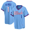 Atlanta Braves #1 Ozzie Albies Powder Blue 2026 City Connect Stadium Baseball Jersey