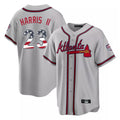 Atlanta Braves #23 Michael Harris II Player Gray USA 250 Fourth Of July Limited Home Game Stitched Baseball Jersey