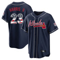 Atlanta Braves #23 Michael Harris II Player Navy USA 250 Fourth Of July Limited Home Game Stitched Baseball Jersey