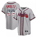 Atlanta Braves #29 John Smoltz Player Gray USA 250 Fourth Of July Limited Home Game Stitched Baseball Jersey
