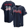 Atlanta Braves #30 Drake Baldwin Player Navy USA 250 Fourth Of July Limited Home Game Stitched Baseball Jersey