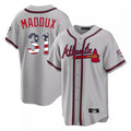 Atlanta Braves #31 Greg Maddux Player Gray USA 250 Fourth Of July Limited Home Game Stitched Baseball Jersey