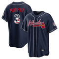 Atlanta Braves #3 Dale Murphy Player Navy USA 250 Fourth Of July Limited Home Game Stitched Baseball Jersey