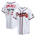 Atlanta Braves #77 Joe Jimenez Player White USA 250 Fourth Of July Limited Home Game Stitched Baseball Jersey