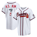 Atlanta Braves #7 Ha-Seong Kim Player White USA 250 Fourth Of July Limited Home Game Stitched Baseball Jersey