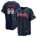 Atlanta Braves #99 Spencer Strider Player Navy USA 250 Fourth Of July Limited Home Game Stitched Baseball Jersey