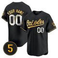 Baltimore Orioles Robinson Patch Vapor Premier Limited Custom Jersey – All Stitched-Black Gold Baseball Jersey
