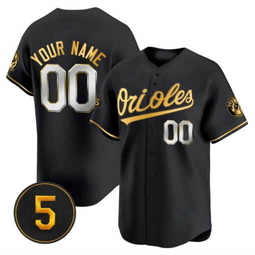 Baltimore Orioles Robinson Patch Vapor Premier Limited Custom Jersey – All Stitched-Black Gold Baseball Jersey