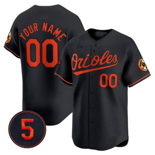 Baltimore Orioles Robinson Patch Vapor Premier Limited Custom Jersey – Black Baseball Jersey
