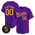 Baltimore Orioles Robinson Patch Vapor Premier Limited Custom Jersey – Purple Gold Baseball Jersey