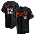 Baltimore Orioles #12 Dylan Beavers Player Black USA 250 Fourth of July Home Game Stitched Baseball Jersey