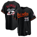 Baltimore Orioles #25 Pete Alonso Player Black USA 250 Fourth of July Home Game Stitched Baseball Jersey