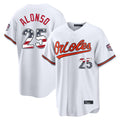 Baltimore Orioles #25 Pete Alonso Player White USA 250 Fourth of July Home Game Stitched Baseball Jersey