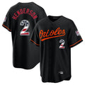 Baltimore Orioles #2 Gunnar Henderson Player Black USA 250 Fourth of July Home Game Stitched Baseball Jersey