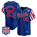Baltimore Orioles #35 Adley Rutschman Player Royal USA 250 Independence Day Vapor Premier Limited Home Game Stitched Baseball Jersey