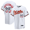 Baltimore Orioles #35 Adley Rutschman Player White USA 250 Fourth of July Home Game Stitched Baseball Jersey