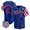 Baltimore Orioles #6 Ryan Mountcastle Player Royal USA 250 Independence Day Vapor Premier Limited Home Game Stitched Baseball Jersey