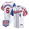 Baltimore Orioles #6 Ryan Mountcastle Player White USA 250 Independence Day Vapor Premier Limited Home Game Stitched Baseball Jersey
