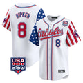 Baltimore Orioles #8 Cal Ripken Player White USA 250 Independence Day Vapor Premier Home Game Stitched Baseball Jersey