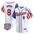 Baltimore Orioles #8 Cal Ripken Player White USA 250 Independence Day Vapor Premier Limited Home Game Stitched Baseball Jersey
