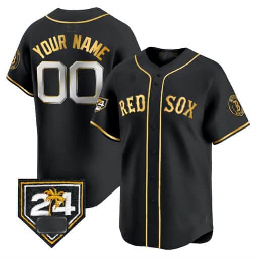 Boston Red Sox 2024 Spring Training Patch Vapor Premier Limited Custom Jersey – All Stitched-Black Baseball Jersey