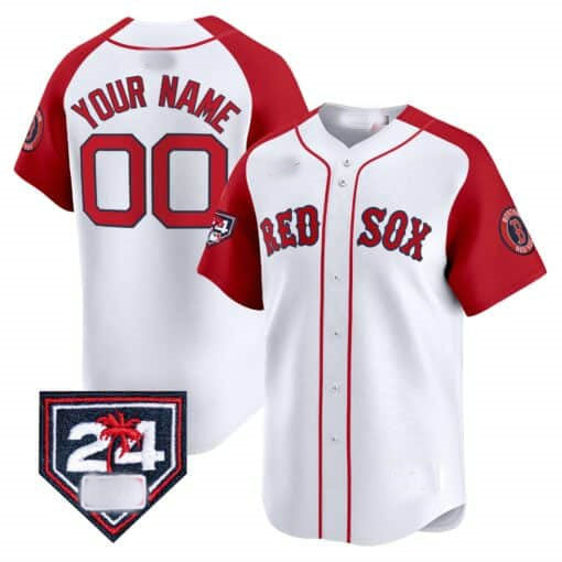Boston Red Sox 2024 Spring Training Patch Vapor Premier Limited Custom Jersey –  White Red Baseball Jersey
