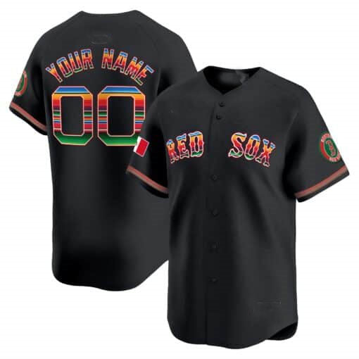 Boston Red Sox Mexico Vapor Premier Limited Custom Jersey – Black Baseball Jersey
