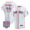 Boston Red Sox #19 Roman Anthony Player White USA 250 Fourth of July Home Game Stitched Baseball Jersey