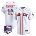 Boston Red Sox #19 Roman Anthony Player White USA 250 Fourth of July Limited Home Game Stitched Baseball Jersey