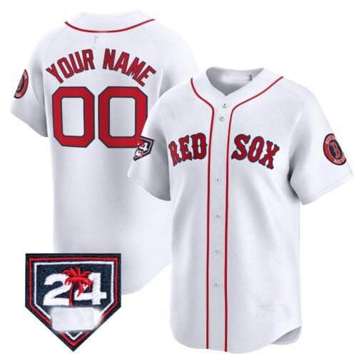 Boston Red Sox 2024 Spring Training Patch Vapor Premier Limited Custom Jersey – White Baseball Jersey