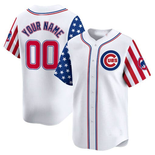 Chicago Cubs 2024 Independence Day Vapor Premier Limited Custom Jersey – All Stitched-White Baseball Jersey
