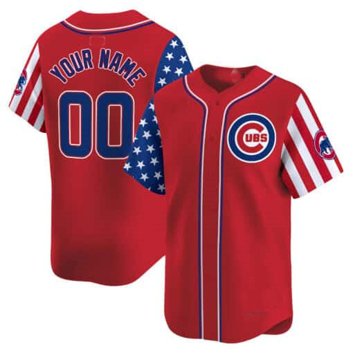 Chicago Cubs 2024 Independence Day Vapor Premier Limited Custom Jersey – Red Baseball Jersey