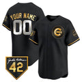 Chicago Cubs 2024 Jackie Robinson Patch Vapor Premier Limited Custom Jersey V2 – All Stitched-Black Baseball Jersey