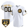 Chicago Cubs 2024 Jackie Robinson Patch Vapor Premier Limited Custom Jersey V2 – White Royal Alternate Baseball Jersey