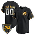 Chicago Cubs 2024 Spring Training Patch Vapor Premier Limited Custom Jersey V2 – All Stitched-Black Alternate Baseball Jersey